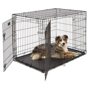 MidWest Homes For Pets Double Door iCrate Metal Dog Crate, 42″