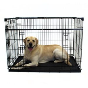 Lucky Dog Sliding Double-Door Dog Crate, X-Large, 48″L