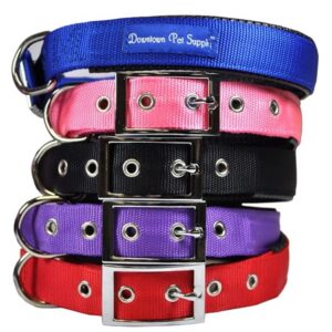 Deluxe Adjustable Thick Comfort Padded Dog Collar by Downtown Pet Supply