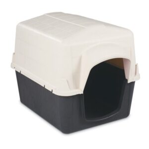 Petmate Barnhome Dog House, Small, 29″L x 22″W x 21″H, Bleached Linen or Black