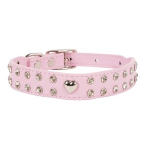 Vibrant Life Rhinestone Fashion Dog Collar, Pink, Small