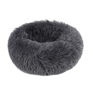 Round Plush Pet Bed for Dogs & Cats,Fluffy Soft Warm Calming Bed Sleeping Kennel Nest