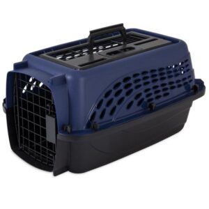 Doskocil 2-Door Topload Pet Taxi, X-Small 19″, Blue & Black