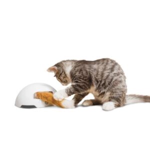 Premier Pet Fox Den Automatic Cat Toy – Interactive, Motion-Activated Toy with Fox Tail Provides Long-Lasting, Hands-Free Play and Exercise – Battery Operated