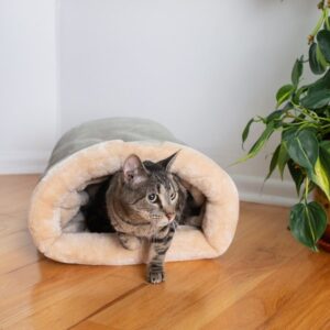 Armarkat Burrow Pet Cat Bed, Sage Green