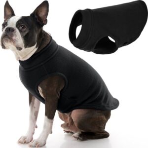 Gooby Stretch Fleece Vest Dog Sweater – Black, 2X-Large – Warm Pullover Fleece Dog Jacket for Indoor and Outdoor Use