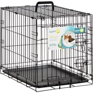 Aspen Pet Single Door Wire Dog Kennel, X-Small, 24″L