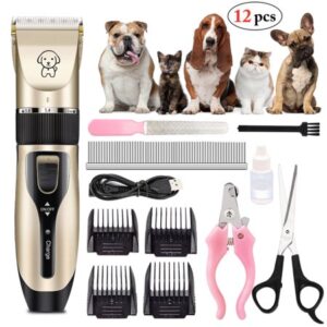 Legendog Dog Grooming Kit with Comb Guides Scissors Nail Kits for Dogs & Cats