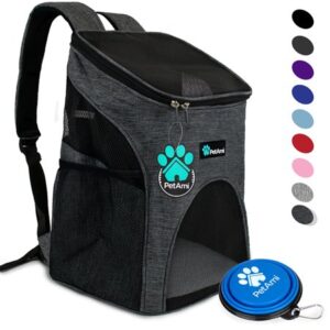 PetAmi Premium Pet Carrier Backpack, Heather Charcoal