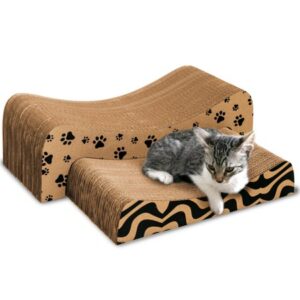 Cat Scratcher (2 in 1) – Cardboard Cat Scratcher for Indoor Cats – Cat Scratch Pad