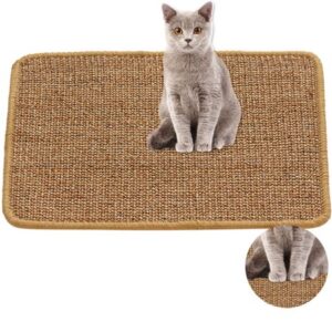 Cat Scratching Mat, Natural Sisal Mat, Anti-Slip Cat Scratch Pad, Cat Scratcher Cat Toys, Protect Carpets and Sofas, Random Color