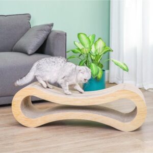 Cat Scratcher Lounge, TINGOR Cat Lounger Scratcher, Scratch, Play, & Perch! Superior Cardboard & Construction, Significantly Outlasts Cheaper Alternatives, 17”L