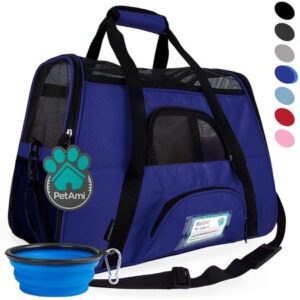 PetAmi Premium Airline Approved Pet Carrier, Small, Royal Blue