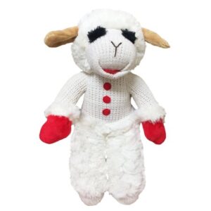 Multipet Standing Lamb Chop Plush Dog Toy, Medium