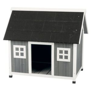 TRIXIE natura Barn Style Dog House, Gray, Large-Extra Large XL