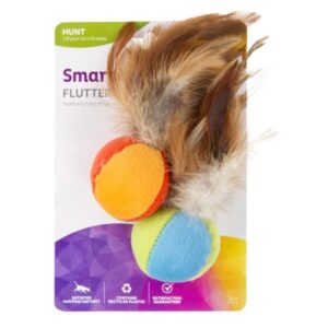 SmartyKat Flutter Balls Catnip Cat Toys, 2 Count