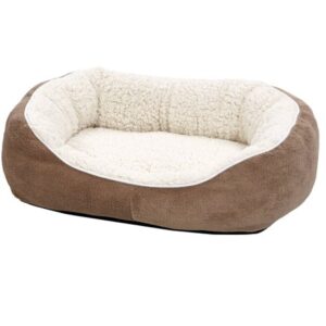 Midwest Ultra-Soft Fleece Dog & Cat Cuddle Bed, Small, Brown