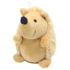 Chinatera Hedgehog Plush Sounding Pet Dog Puzzle Chewing Soft Hedgehog Toy (Brown)