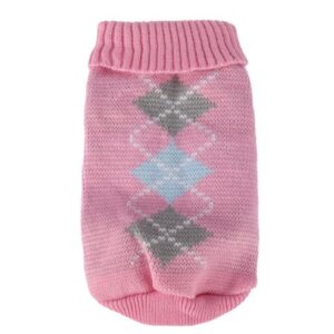 Pets Plaid Knitted Clothes Jacquard Sweater Pet Jumper Apparel Dog Clothes