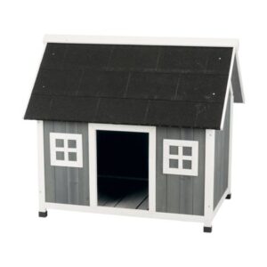 TRIXIE natura Barn Style Dog House, Gray, Medium-Large