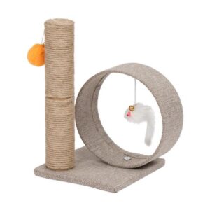 HOBBYZOO Cat Scratch Post Cats Kittens -Sisal Scratch Pole Cat Scratcher – 13 inches (Beige Brown)