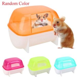 Windfall Hamster Bath House Sauna Toilet Bathroom Sandbox Sand Room Bath House Rat Hideout Nest Cave Cage Hut for Rat, Chinchilla, Gerbil and Other Small Animal