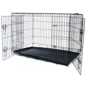 YML DSA24 Foldable Heavy Duty 2 Door Dog Crate