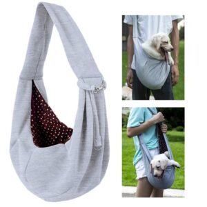 LNKOO Dog and Cat Sling Carrier – Hands Free Reversible Pet Papoose Bag – Soft Pouch and Tote Design – Suitable for Puppy, Small Dogs, and Cats for Outdoor Travel