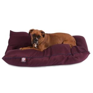 Majestic Pet Super Value Machine Washable Pet Dog Bed, Large, Burgundy