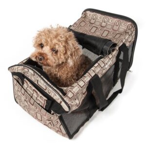 Pet Life Airline Approved Dog Carrier, Brown, Small, 18″ L