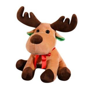 Younar 25/35/50cm Cute Christmas Plush Elk Doll, Soft Stuffed Cartoon Reindeer Doll Toy, Christmas Gift Ornaments Kid Toys, Festival Party Home Decorations, Present for Children Girlfriend apposite