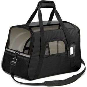 Pet Soft Sided Small Large Cat Dog Comfort Bag Travel Case Airline Approved Small Pet Carrier Black