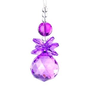 Civima K9 Crystal Suncatcher Polished Crystal Ball Prisms Pendant Hanging Ornament Wedding Decor Outdoor Colorful Ball Pendants Gift for kids, girls