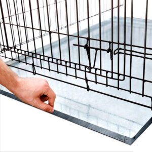 Large Dog Crate Tray 24″ x 35″ Inches Heavy Duty Metal Kennel Trays