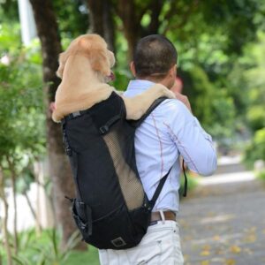 Promotion Clearance Pet Dogs Legs Out Carrier Backpack Double Shoulder Bag, Easy-Fit For Travel Hiking Camping Legs out