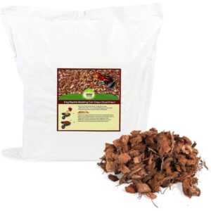 Loose Coconut Fiber Substrate for Reptiles, Tortoise Bedding, Compressed Coir Chips, 11 lb