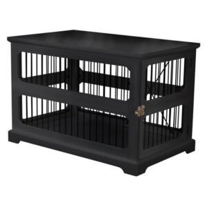 Slide Aside Crate And End Table, Black, Medium