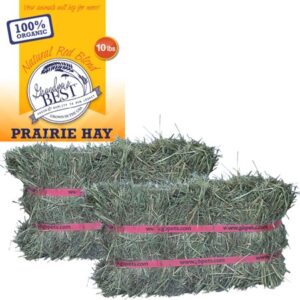 Grandpa’s Best Certified Organic Prairie Grass Hay Mini Bale for Small Animals – 10lb