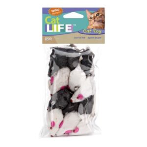 Penn-Plax Cat Life Mouse Cat Toy, 12 Count