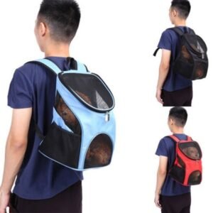 Pet Backpack Carrier with Mesh Panel, Coffee