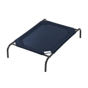 The Original Coolaroo Elevated Pet Dog Bed for Indoors & Outdoors, Medium, Navy Blue