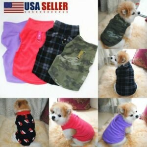 Pet Dog Fleece Harness Vest Shirt Puppy Warm Jumper Sweater Coat Jacket Apparel for Small Medium Large Dog 7 Sizes