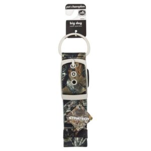 Pet Champion Metal Buckle Big Dog Collar, Strategy Brown Camo