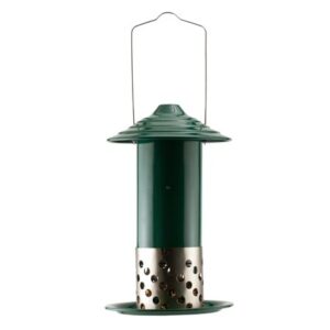 Panacea Products Metal Tube Bird Feeder, Green, 1 lb. Capacity