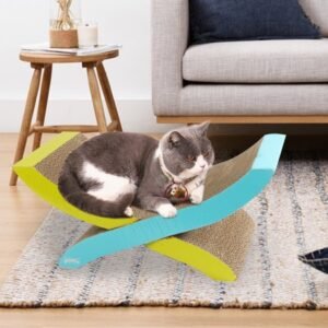 PAWISE Cat Scratching Pad Kitty Scratching Cardboard Cat Scratcher Lounge Reversible