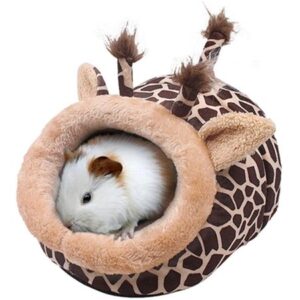 MERSARIPHY Pet Nest Cute Cartoon Animal Shape Small Pet Bed Cage Accessories Habitat Nest for Hamster Hedgehog Guinea Pig