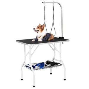 SmileMart Adjustable Folding Pet Grooming Table for Dogs and Cats