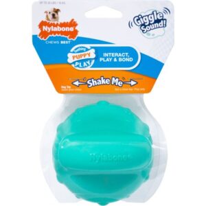 Nylabone 491636 Puppy Play Giggle Ball, Green – Medium