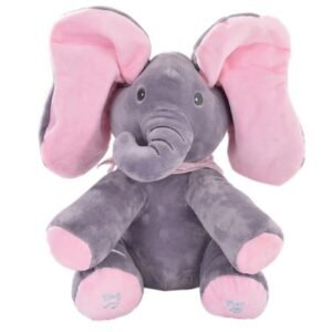 Emily the Elephant Animated Plush Singing Elephant with Peek-a-boo Interactive Feature by Dimple
