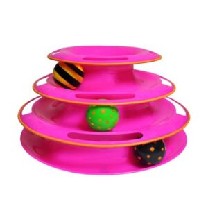 Downtown Pet Supply Purrfect Feline Titan’s Tower Interactive Cat Ball Toy